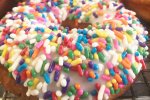 Vanilla Donuts with Sprinkles